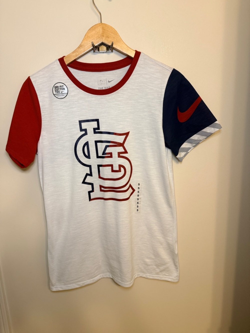 Nike Kids White St. Louis Cardinals Graphic Tee with Red & Navy Accents